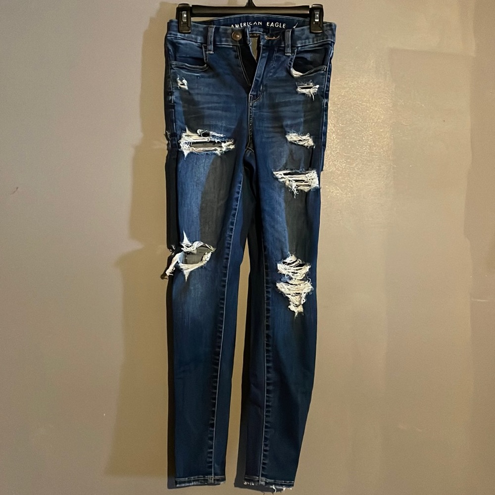 American eagle ripped high rise jegging